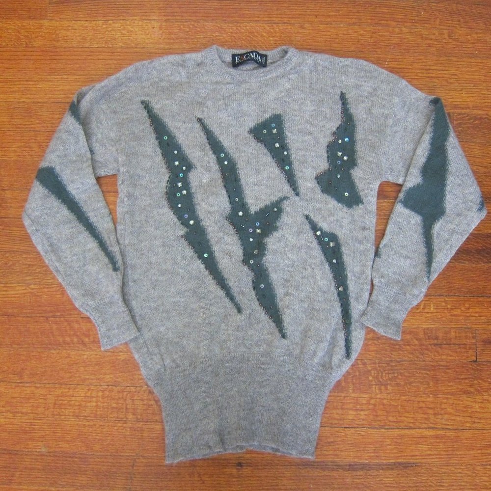 Vintage Escada Sequin Tunic Sweater